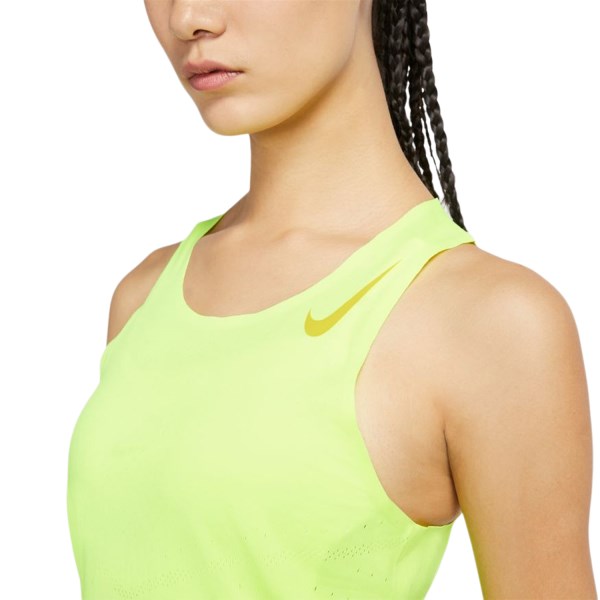 Nike AeroSwift Womens Running Tank Top - Volt/Bright Citron