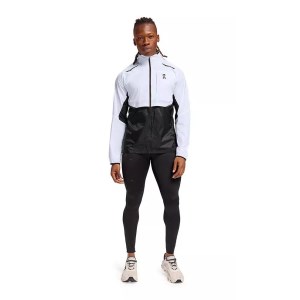 On Running Mens Weather Jacket - White/Black