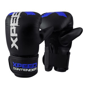 Xpeed Contender Boxing Mitts/Gloves - Black/Blue