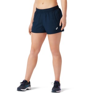 Asics Silver 4 Inch Womens Running Shorts - French Blue
