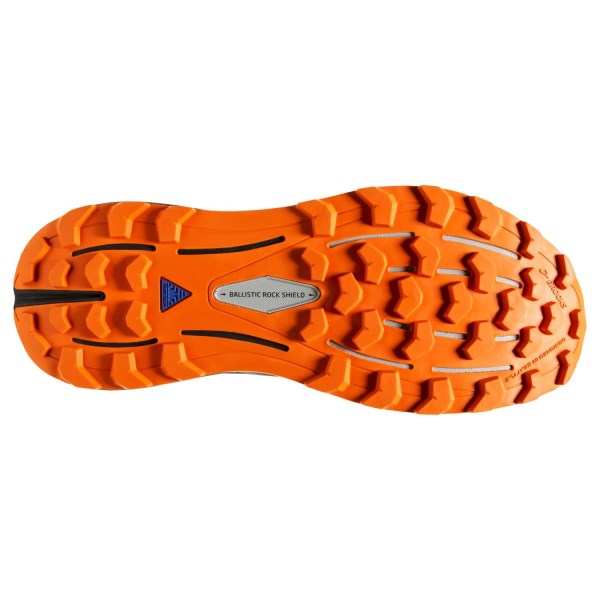 Brooks Cascadia 16 - Mens Trail Running Shoes - Oyster Mushroom/Alloy/Orange