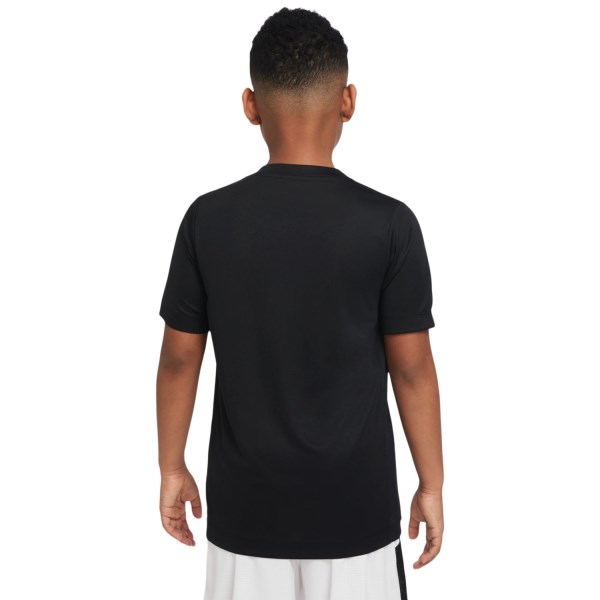 Nike Dri-Fit Trophy Graphic Kids Training T-Shirt - Triple Black/White