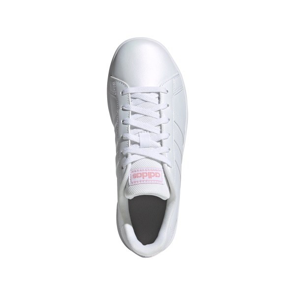Adidas Grand Court - Kids Sneakers - White/Super Pop