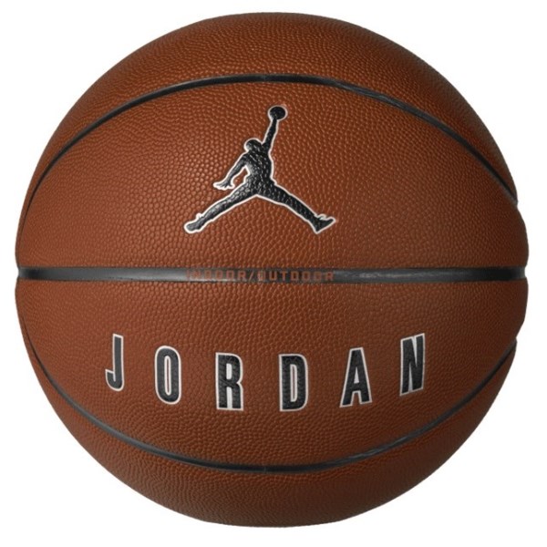 Jordan Ultimate 8P Indoor/Outdoor Basketball - Size 7 - Amber/Black/Metallic Silver