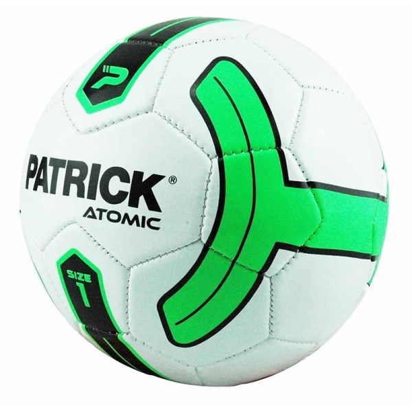 Patrick Atomic Mini Soccer Ball - Size 1 - Black/Fluoro Green