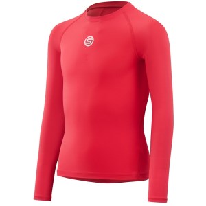 Skins Series-1 Youth Kids Compression Long Sleeve Top - Red