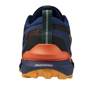 Mizuno Wave Daichi 8 - Mens Trail Running Shoes - Estate Blue/Apricot/Spicy Orange