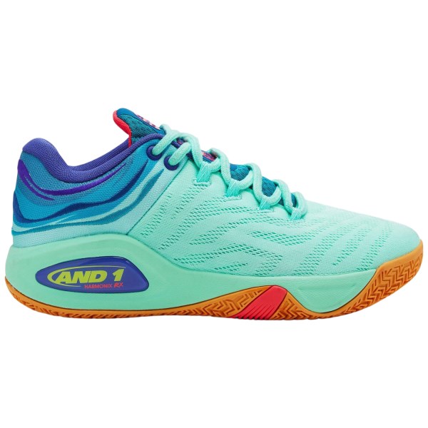 AND1 Attack Low SL - Mens Basketball Shoes - Cabbage Green/Royal Blue/Diva Pink
