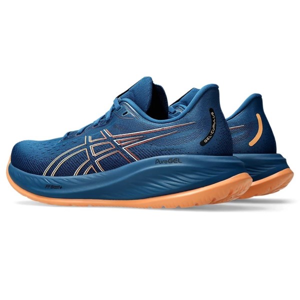 Asics Gel Cumulus 26 - Mens Running Shoes - Rich Navy/Faded Orange