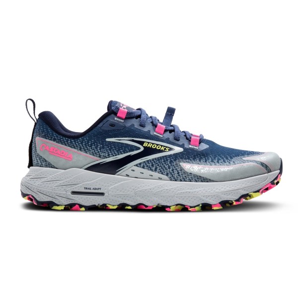 Brooks Cascadia 18 - Womens Trail Running Shoes - Oceania/Pearl Blue/Pink