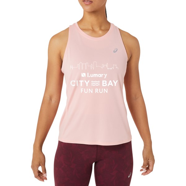 Asics 2022 City-Bay Silver Womens Running Tank Top - Frosted Rose