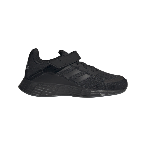 Adidas Duramo SL Velcro - Kids Running Shoes - Triple Black/Halo/Silver