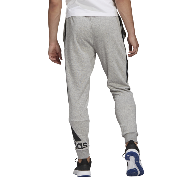 Adidas Essentials Logo Colourblock Cuff Mens Track Pants - Medium Grey Heather