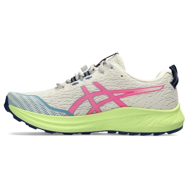 Asics Fuji Lite 4 - Womens Trail Running Shoes - Birch/Hot Pink