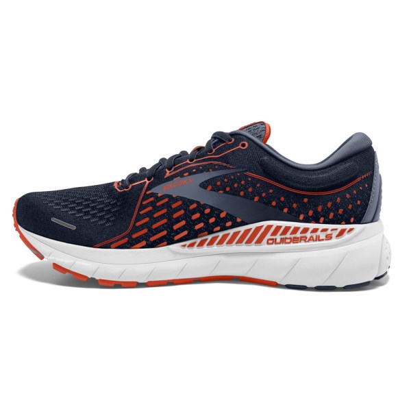 Brooks Adrenaline GTS 21 - Mens Running Shoes - Navy/Red Clay/Grey