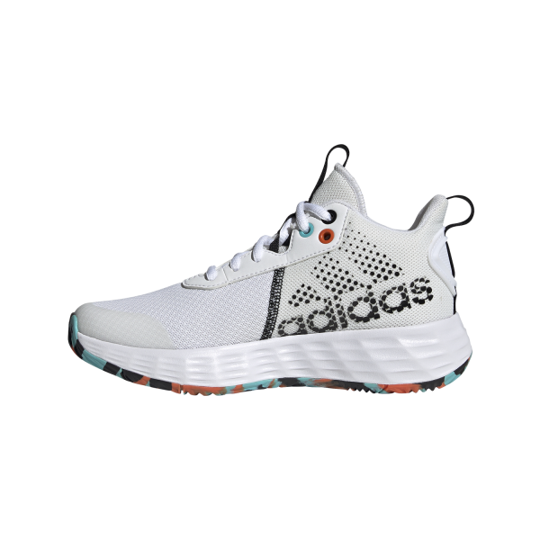 Adidas Own The Game 2.0 - Kids Basketball Shoes - White/Black/True Orange