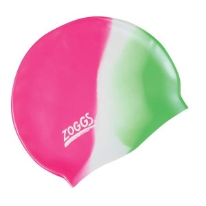 Zoggs Junior Multi-Colour Silicone Kids Swimming Cap - Assorted