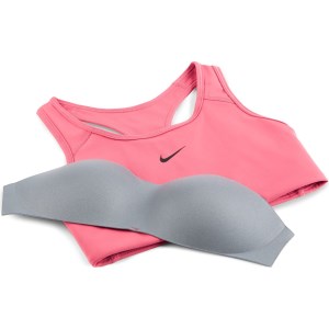 Nike Swoosh Womens Sports Bra - Archaeo Pink/Black