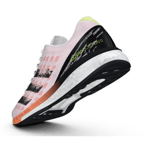 Adidas Adizero Boston 9 - Mens Running Shoes - Cloud White/Black/Screaming Orange