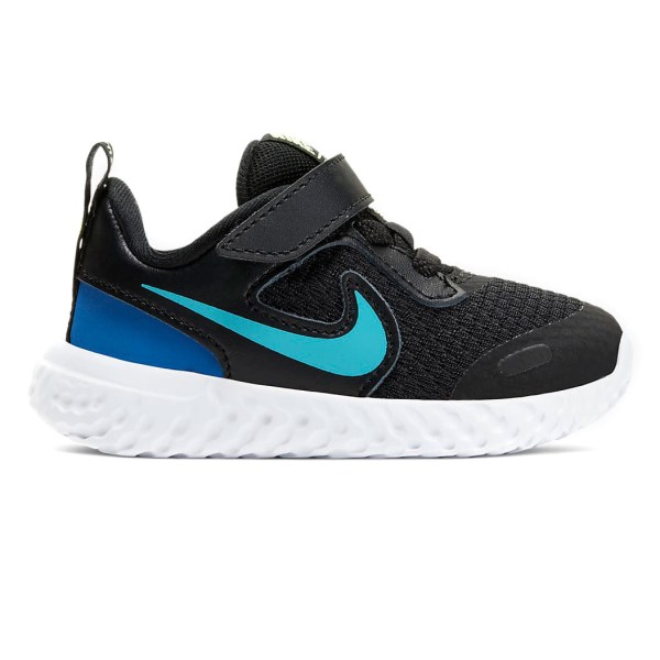 Nike Revolution 5 TDV - Toddler Running Shoes - Black/Oracle Aqua/Hyper Blue
