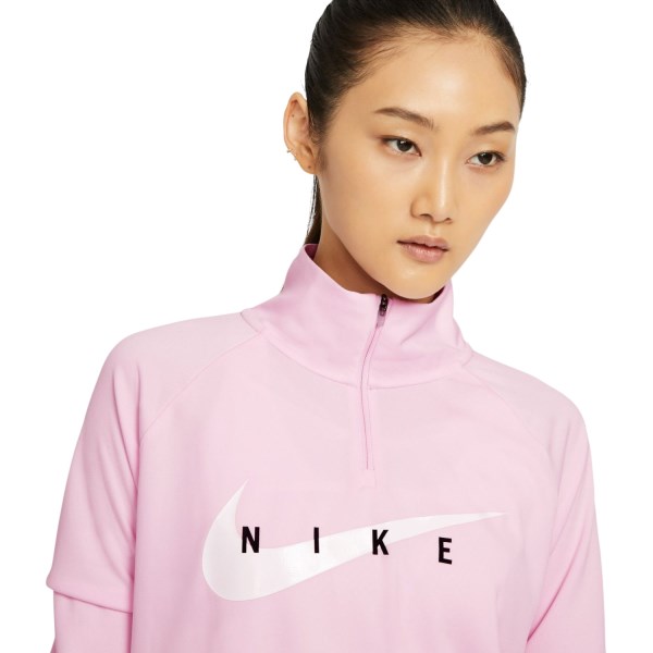 Nike Swoosh Run Womens Running Top - Pink Foam/White
