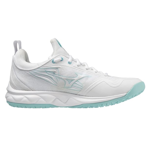 Mizuno Wave Luminous 2 - Womens Netball Shoes - White/Tanger Turquoise
