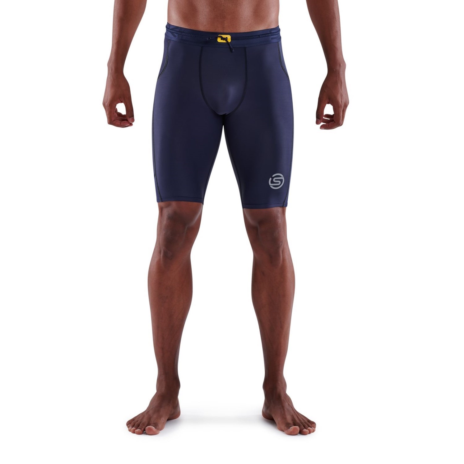 Skins Series-3 Mens Compression Half Tights - Navy Blue | Sportitude