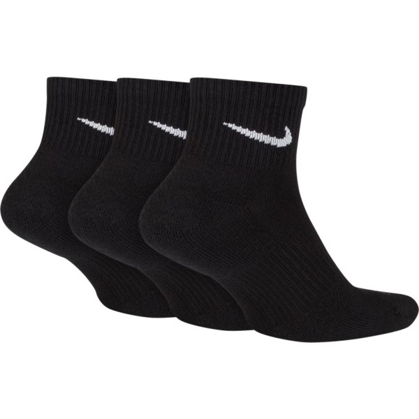 Nike Performance Cushion Low Unisex Low Cut Socks - 3 Pack - Black/White