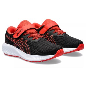 Asics Pre Excite 10 PS - Kids Running Shoes - Black/True Red