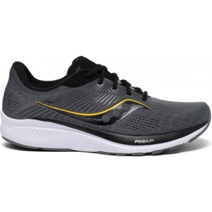 Saucony Guide 14 - Mens Running Shoes - Charcoal/Vizi Gold