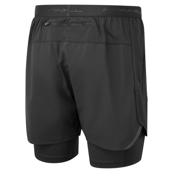 Ronhill Tech 5 Inch Twin Mens Running Shorts - Black