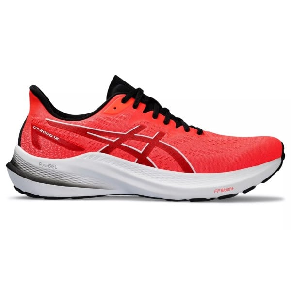 Asics GT-2000 12 - Mens Running Shoes - Sunrise Red/White