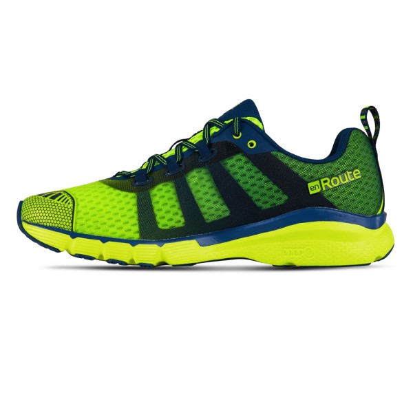 Salming Enroute 2 - Mens Running Shoes - Safety Yellow/Poseidon Blue