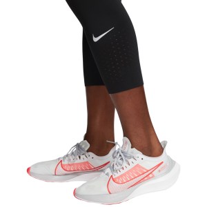Nike Epic Luxe Mid-Rise Crop Pocket Womens Running Tights - Black/Reflective Silver