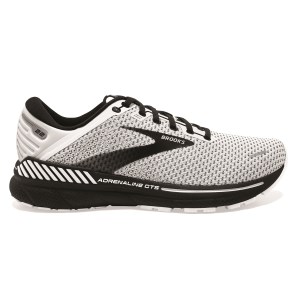 Brooks Adrenaline GTS 22 Knit - Mens Running Shoes - White/Grey/Black