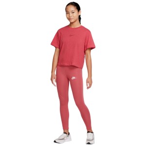 Nike Sportswear Essential Boxy Kids Girls T-Shirt - Archaeo Pink/HTR/Rush Maroon