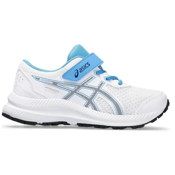 Asics Contend 8 PS - Kids Running Shoes - White/Blue Expanse