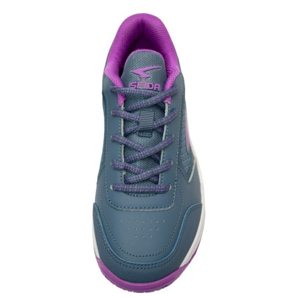 Sfida Defend - Womens Netball Shoes - Steel/Purple