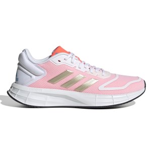 Adidas Duramo 10 - Womens Running Shoes - White/Sandy Beige/Met Turbo