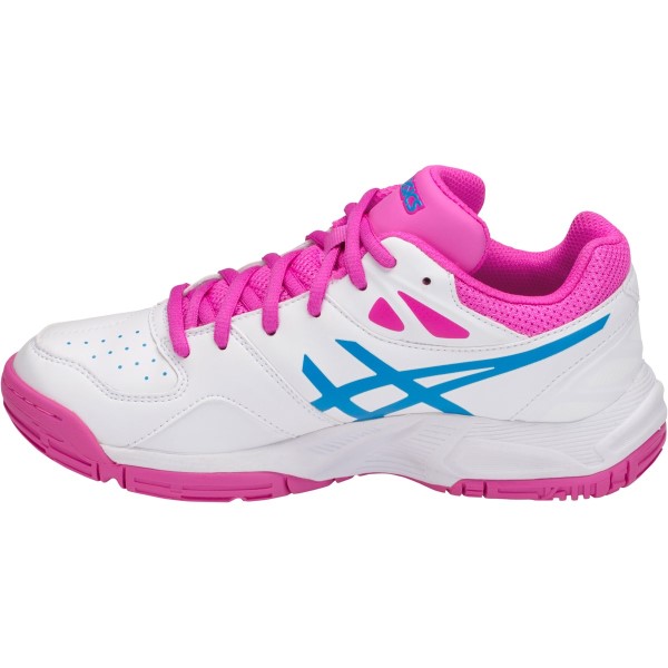 Asics Gel Netburner 18 GS - Kids Netball Shoes - White/Island Blue/Pink Glow