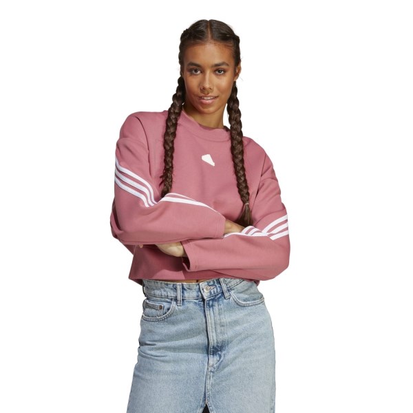 Adidas Future Icons 3-Stripes Womens Sweatshirt - Pink Strata