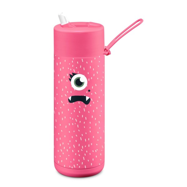 Frank Green Franksters Ceramic BPA Free Bottle - 595ml - Neon Pink/Piper