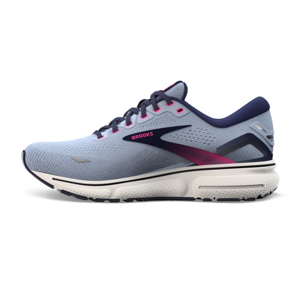 Brooks Ghost 15 - Womens Running Shoes - Kentucky Blue/Peacoat/Pink