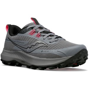 Saucony Peregrine 13 GTX - Womens Trail Running Shoes - Gravel/Black