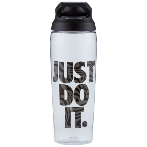 Nike TR Hypercharge Chug Graphic BPA Free Sport Water Bottle - 710ml - Clear Black