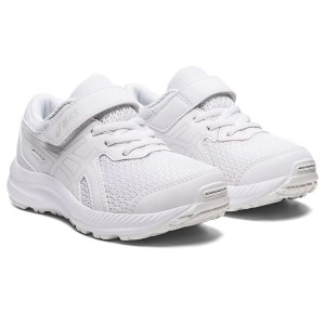 Asics Contend 8 PS - Kids Running Shoes - Double White