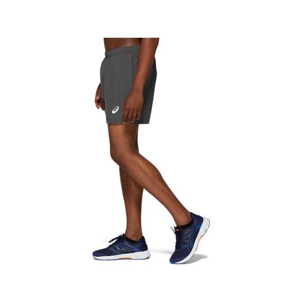 Asics Silver 5 Inch Mens Running Shorts - Dark Grey