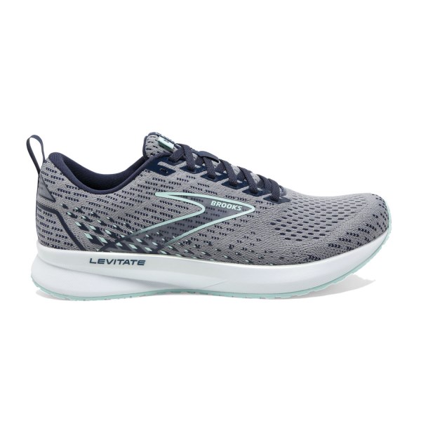 Brooks Levitate 5 - Womens Running Shoes - Grey/Peacoat/Blue Light