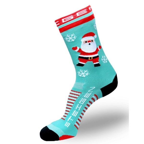 Steigen Christmas Three Quarter Length Running Socks - Christmas Santa