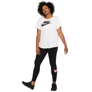 Nike Sportswear Essential Womens T-Shirt - Plus Size - White/Black